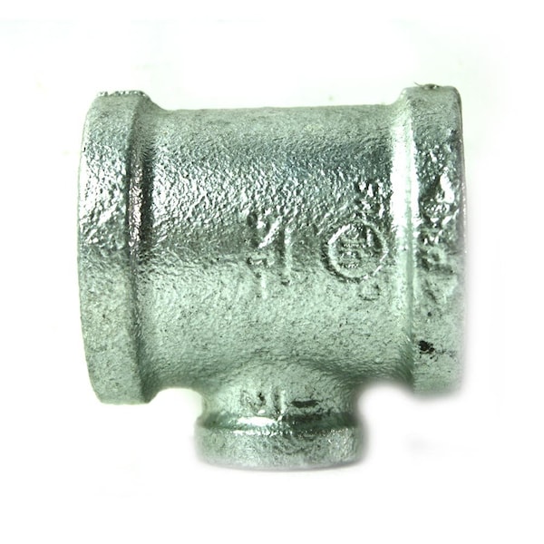 Thrifco Plumbing 1-1/4 Inch x 1-1/4 Inch x 1/2 Inch Galvanized Steel Reducer Tee 5217083 - main